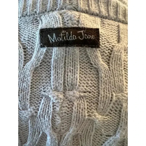 MATILDA JANE long sleeve knit slouchy cream cardigan sweater size medium - Picture 8 of 8